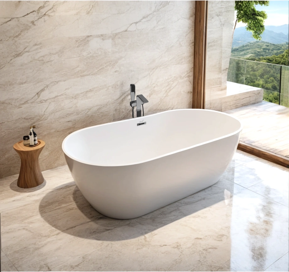 Ванна акриловая Ceruttispa SKYE170 (1700x750x600) отдельностоящая, белая,