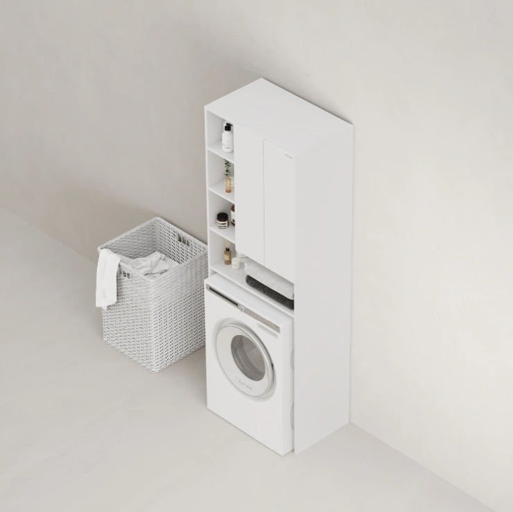Шкаф-пенал Onika Милтон 67 Нова напольный, для стиральной машины, белый (разборный)