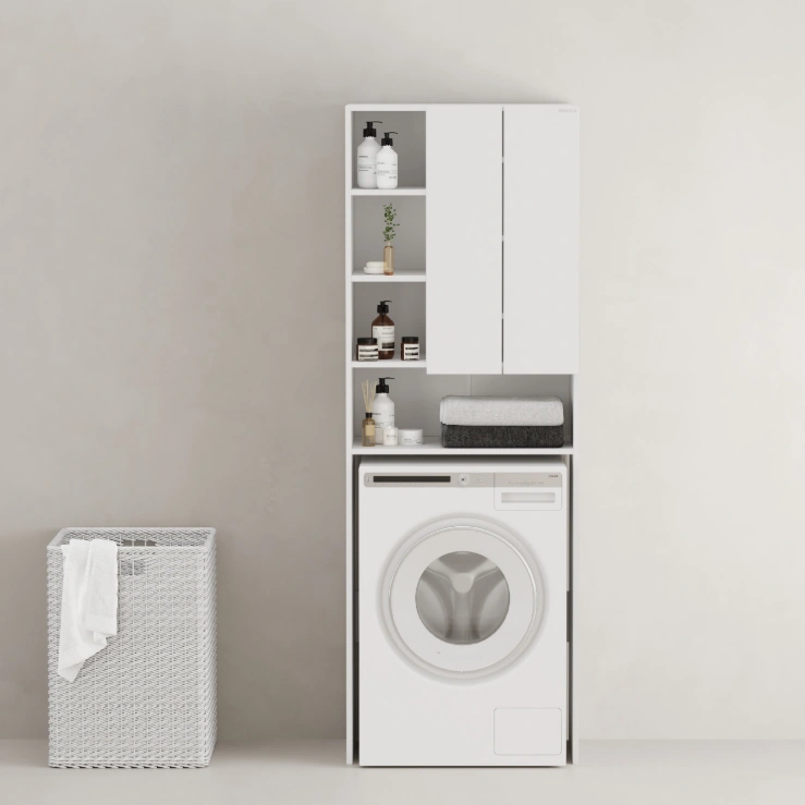 Шкаф-пенал Onika Милтон 67 Нова напольный, для стиральной машины, белый (разборный)
