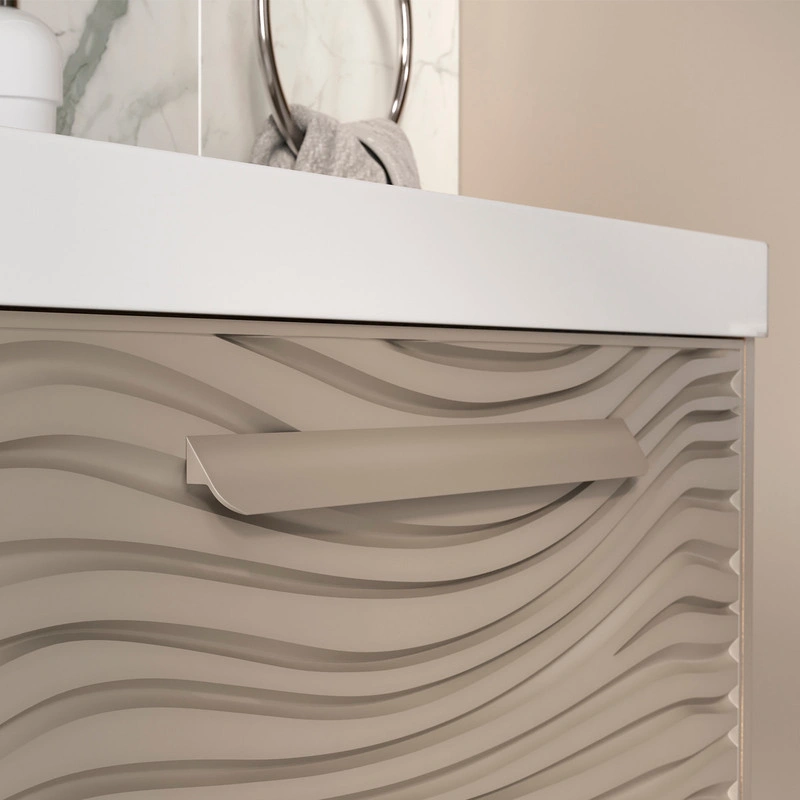 Тумба с раковиной EQUIL Gleam 80 подвесная, 1 ящик, амарок/дуб вотан