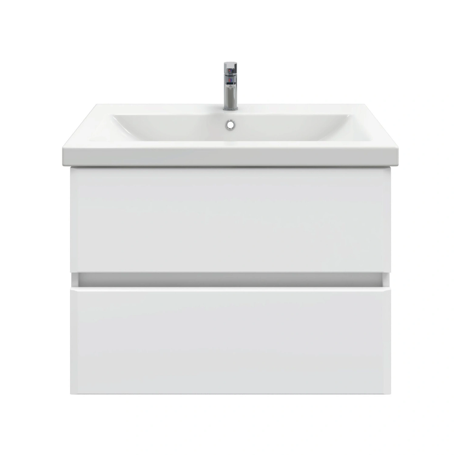 Тумба подвесная SanStar Велья 70 с раковиной Como 70, белая