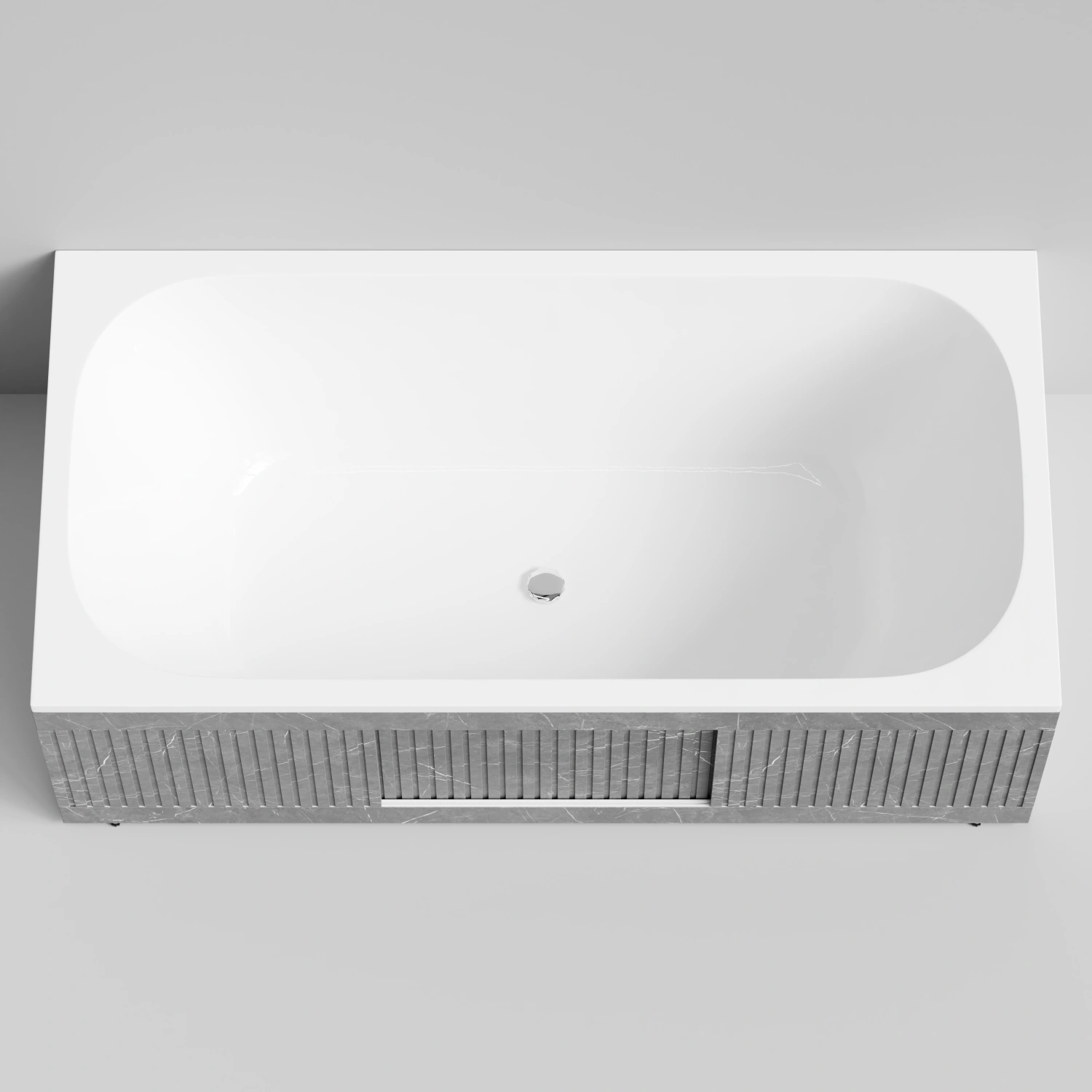 Экран под ванну Vod-ok Тач 170 раздвижной Мрамор Серый софт тач