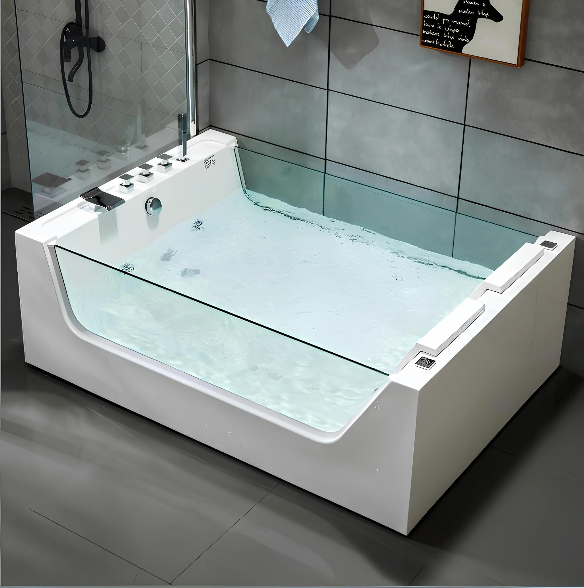 Ванна Ceruttispa C-454A акриловая, гидромассажная (1700x1200x580)