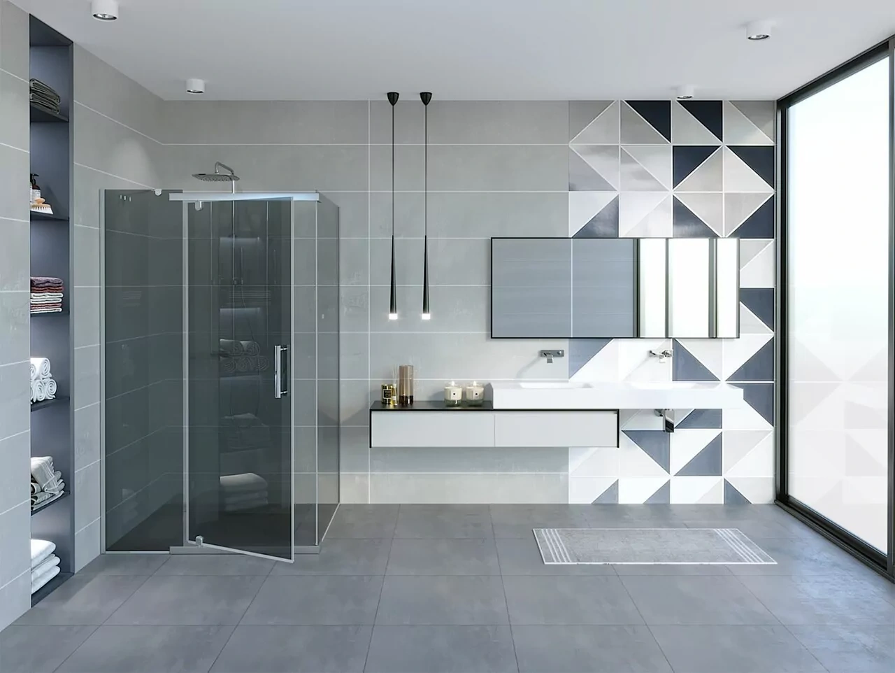 Душевой уголок Erlit ER10112H-C2 120х90 прямоугольный, без поддона, тонированное стекло, хром