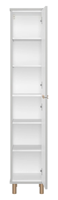 Пенал Brevita Risacca Crema 35 напольный/подвесной, R/L, серый матовый