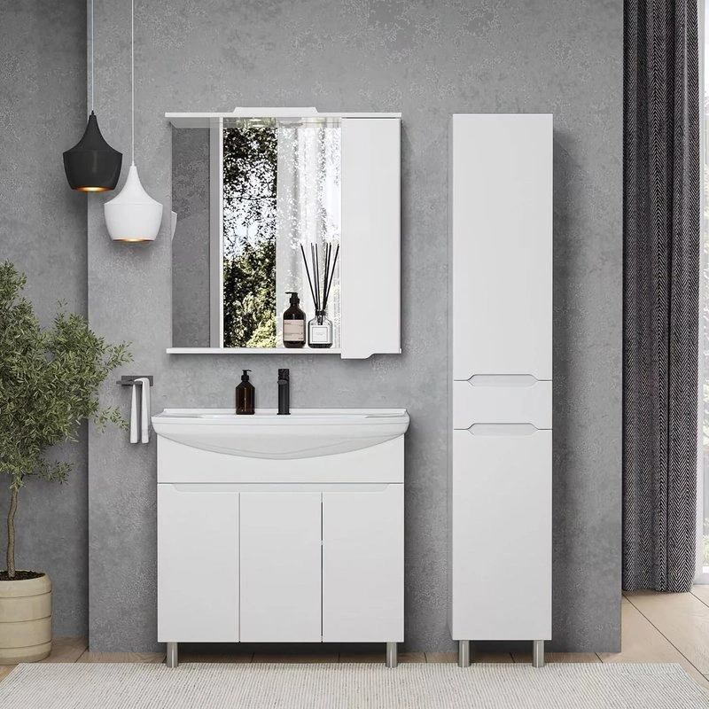 Пенал напольный SanStar Bianca белый