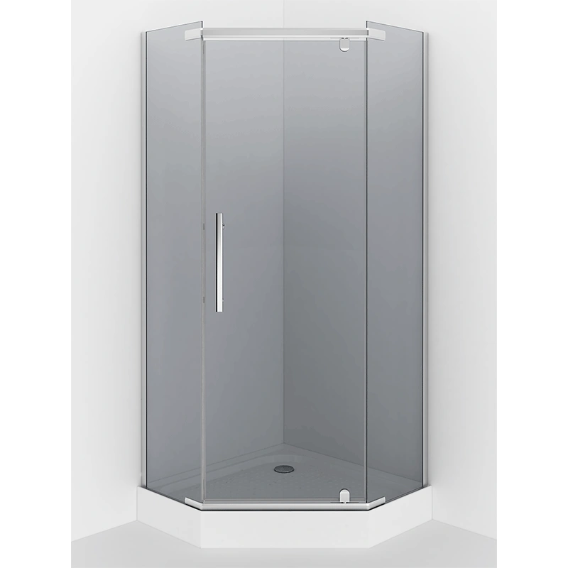 Душевой уголок Erlit ER10110V-C2 100х100 пятиугольный, без поддона, тонированное стекло, хром