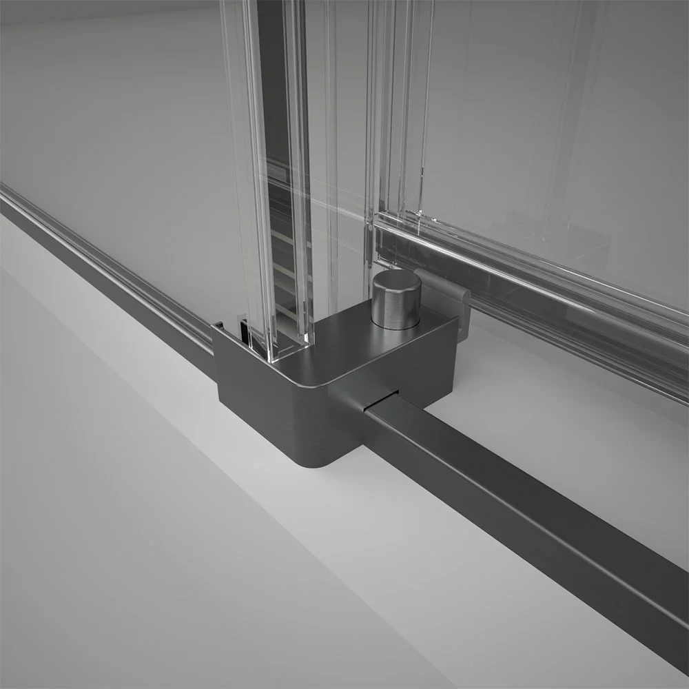 Душевой угол Veconi Rovigo RV-075GR, 1200х1000х2000 графит брашинг, стекло прозрачное