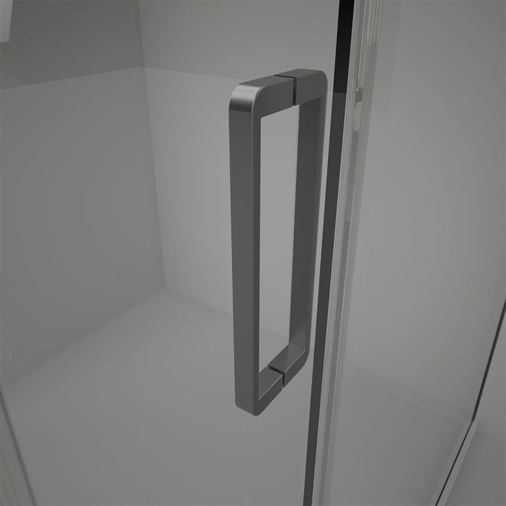 Душевой угол Veconi Rovigo RV-075GR, 1200х1000х2000 графит брашинг, стекло прозрачное