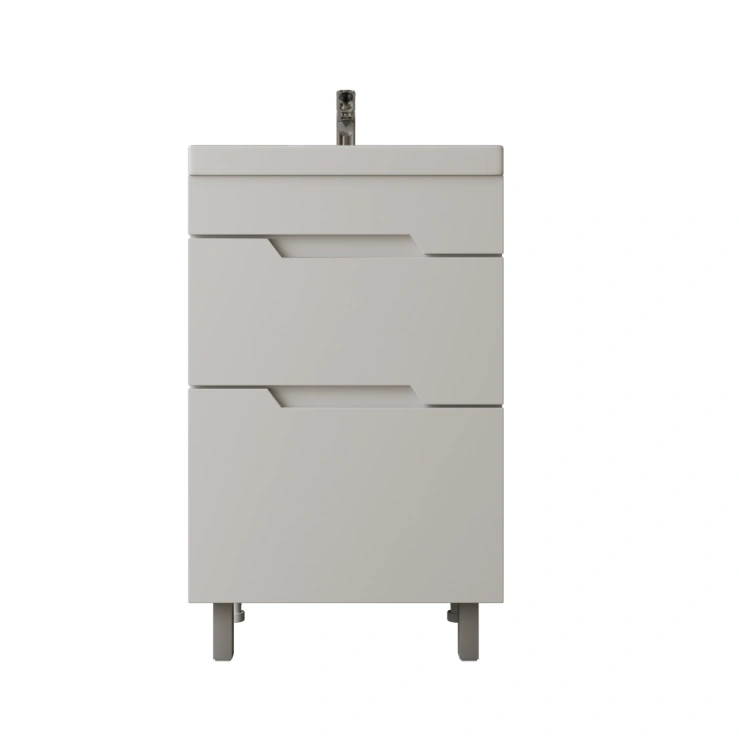 Тумба напольная Onika Ламина 60 с раковиной Фостер 60, белая