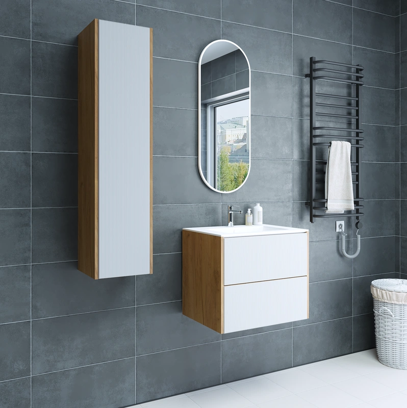 Пенал Sanflor Диана 32 дуб крафт золотой, белый