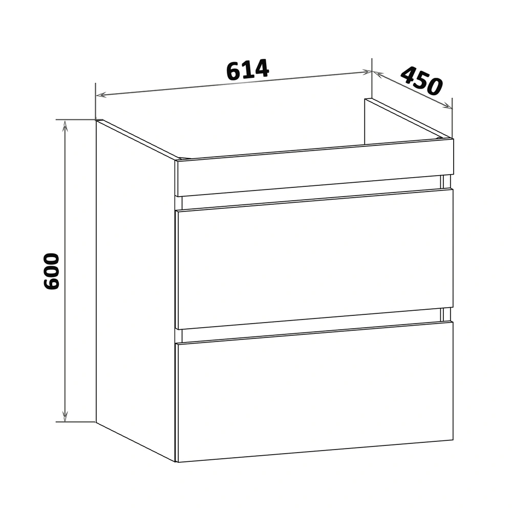 Тумба подвесная Runo Манхэттен 65 с раковиной Оскар 65, какао/бежевая