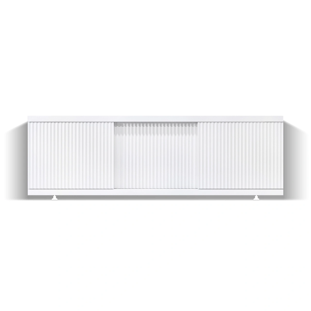 Экран под ванну Alavann Альт 150 белый с фрезеровкой, из МДФ, раздвижной