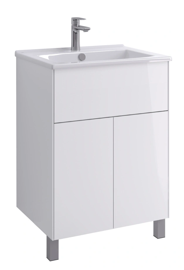 Тумба напольная Aquaton Форест Про 60 с раковиной Элина 60, белый