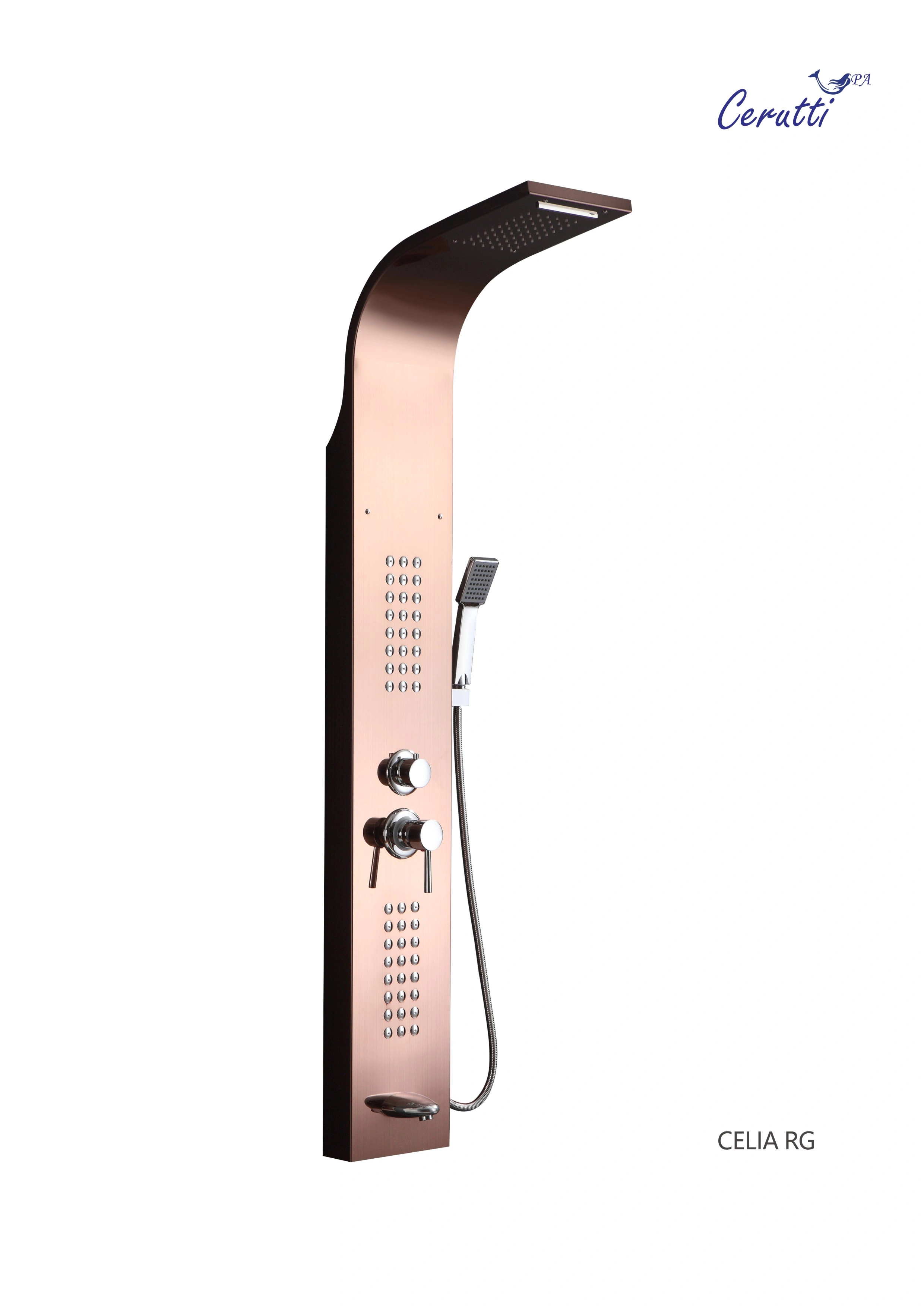Душевая панель Ceruttispa CELIA RG CT10406 розовое золото