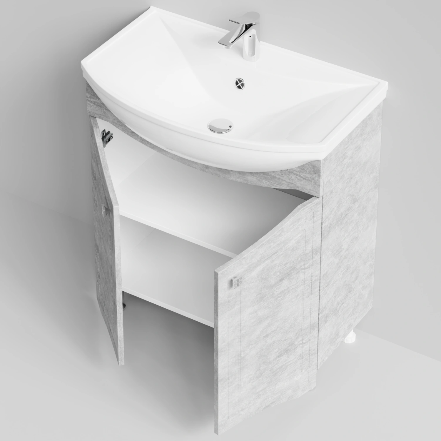 Тумба с раковиной Адам 75 напольная, Горный камень