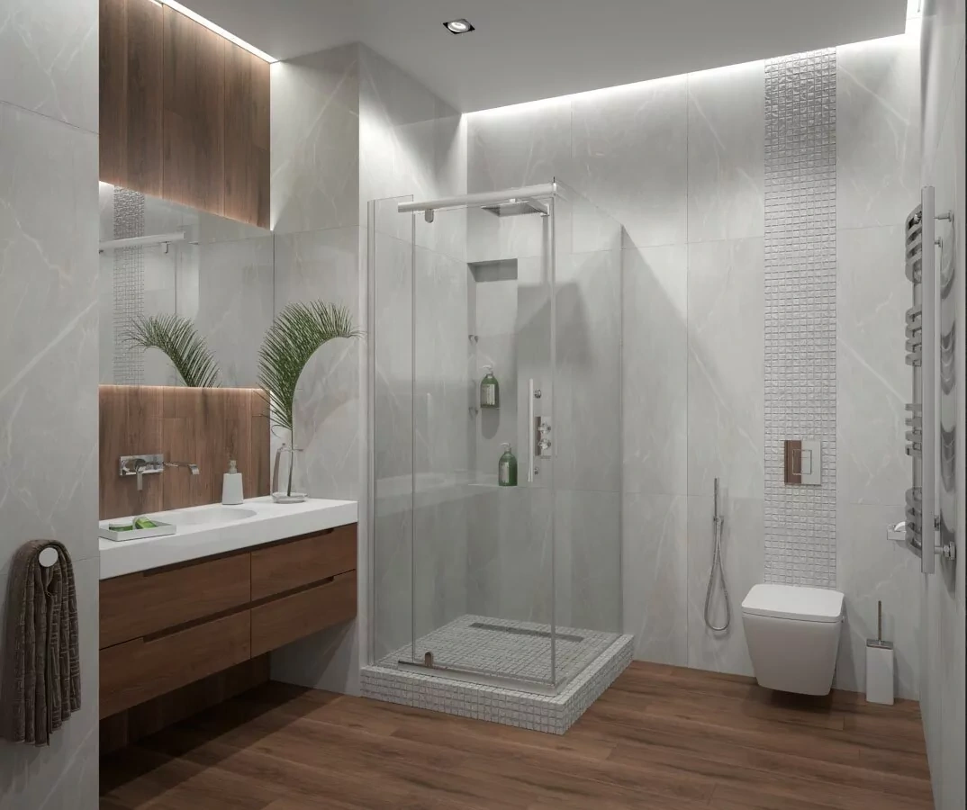 Душевой уголок Erlit ER10109H-C1 90х90, квадратный, без поддона, прозрачное стекло, хром