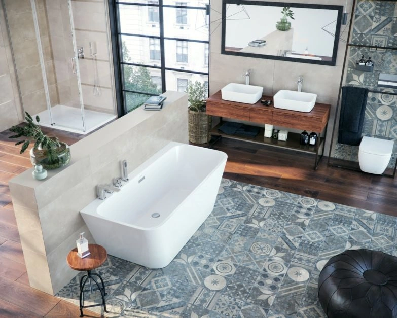 Ванна акриловая Ceruttispa LUGANO отдельностоящая (170х750х580)