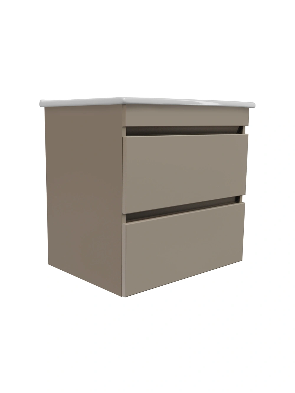 Тумба подвесная Runo Манхэттен 75 с раковиной Оскар 75, какао/бежевый