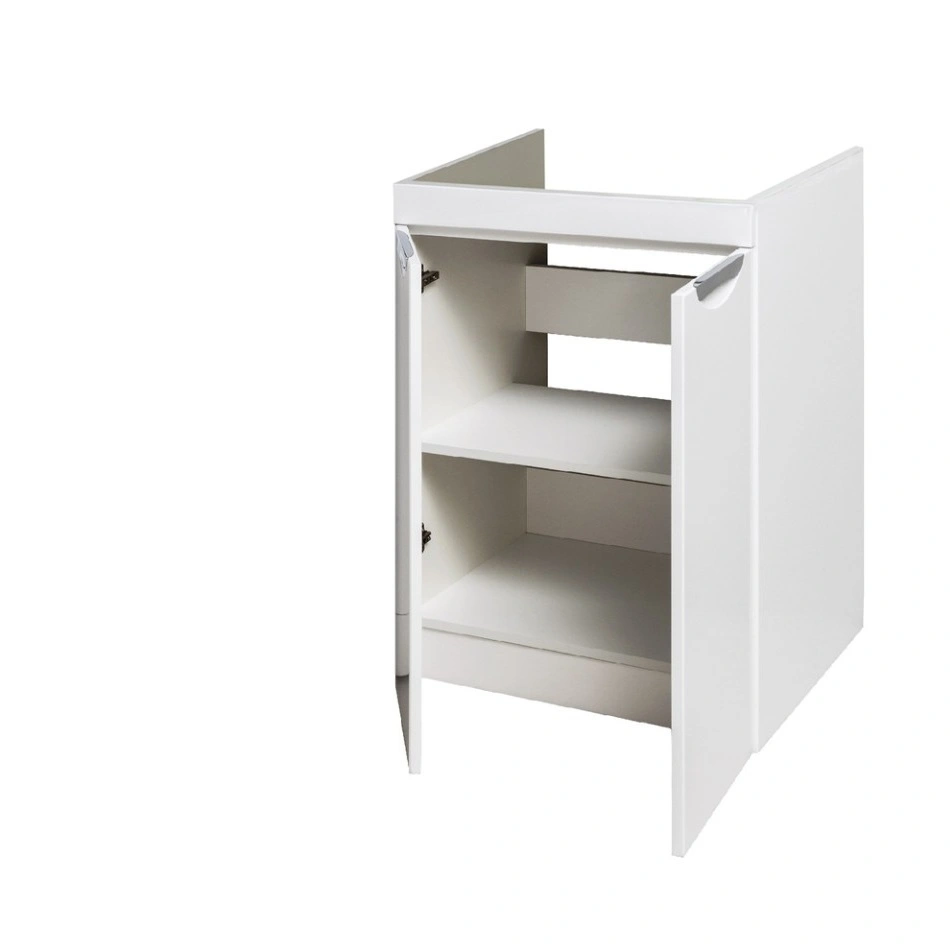 Тумба напольная Runo Лира 60 с раковиной Гамма 120 лайт чаша справа