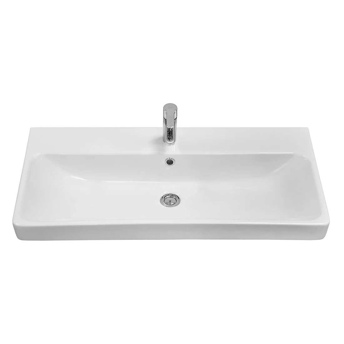 Тумба напольная Onika Айленд 90 с раковиной Адриана 90, с корзиной, белая