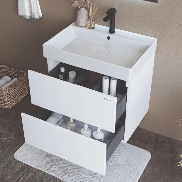 Тумба подвесная Onika Эсквана 65 с раковиной Вилис 65, белый