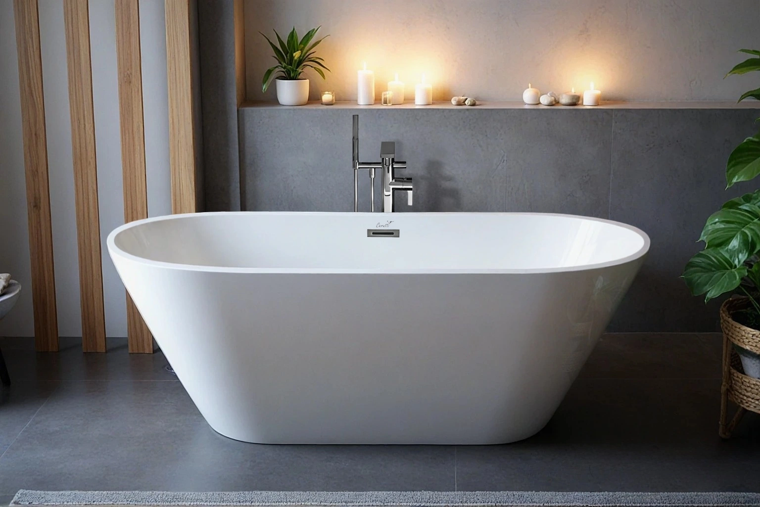 Ванна акриловая Ceruttispa d'ISEO160 отдельностоящая, белая, (1600x750x560)