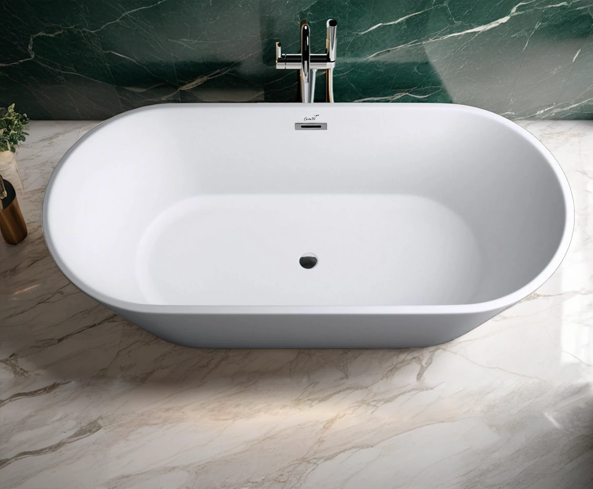 Ванна акриловая Ceruttispa SKYE170 (1700x750x600) отдельностоящая, белая,