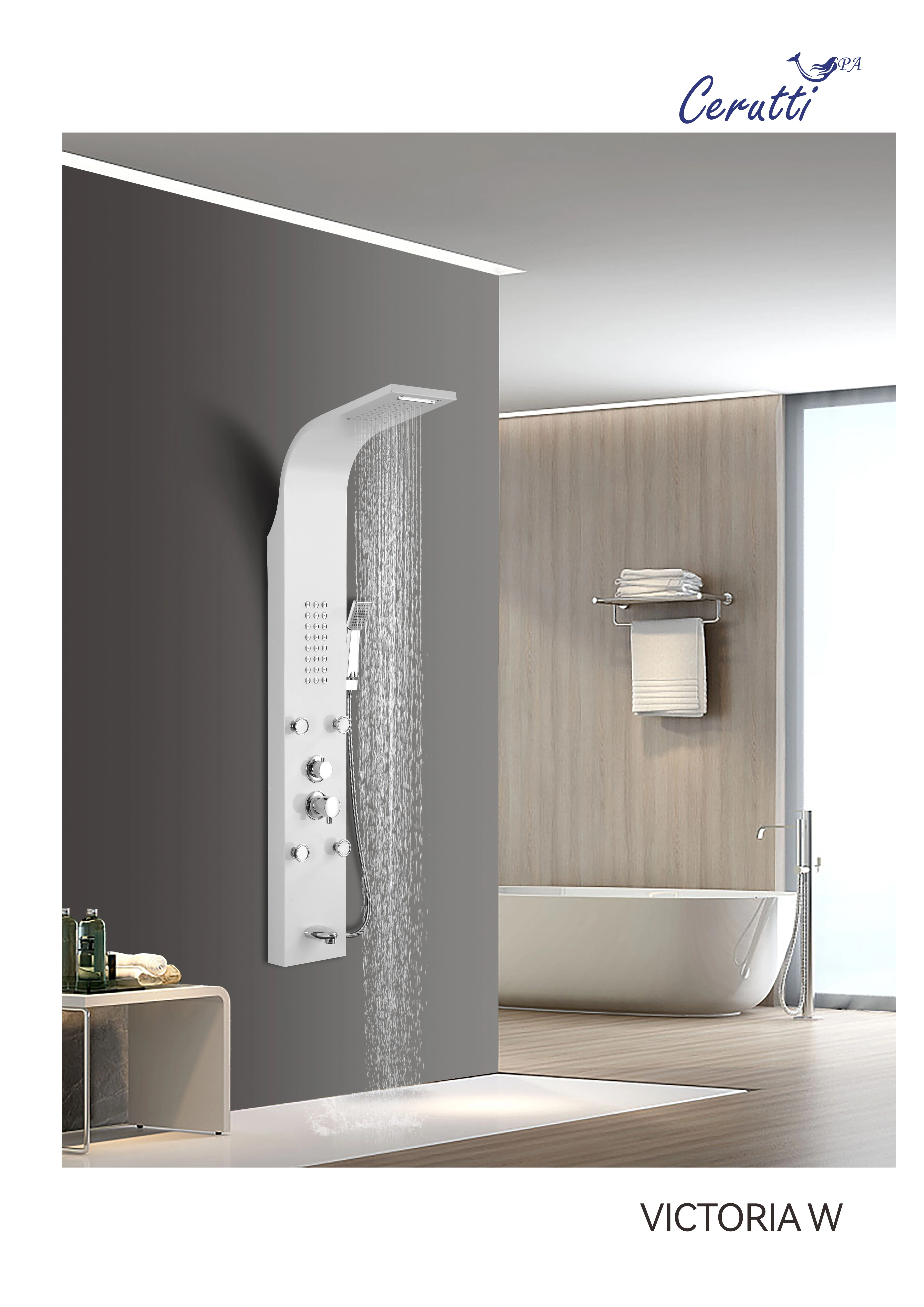 Душевая панель Ceruttispa VICTORIA W CT9979 белый