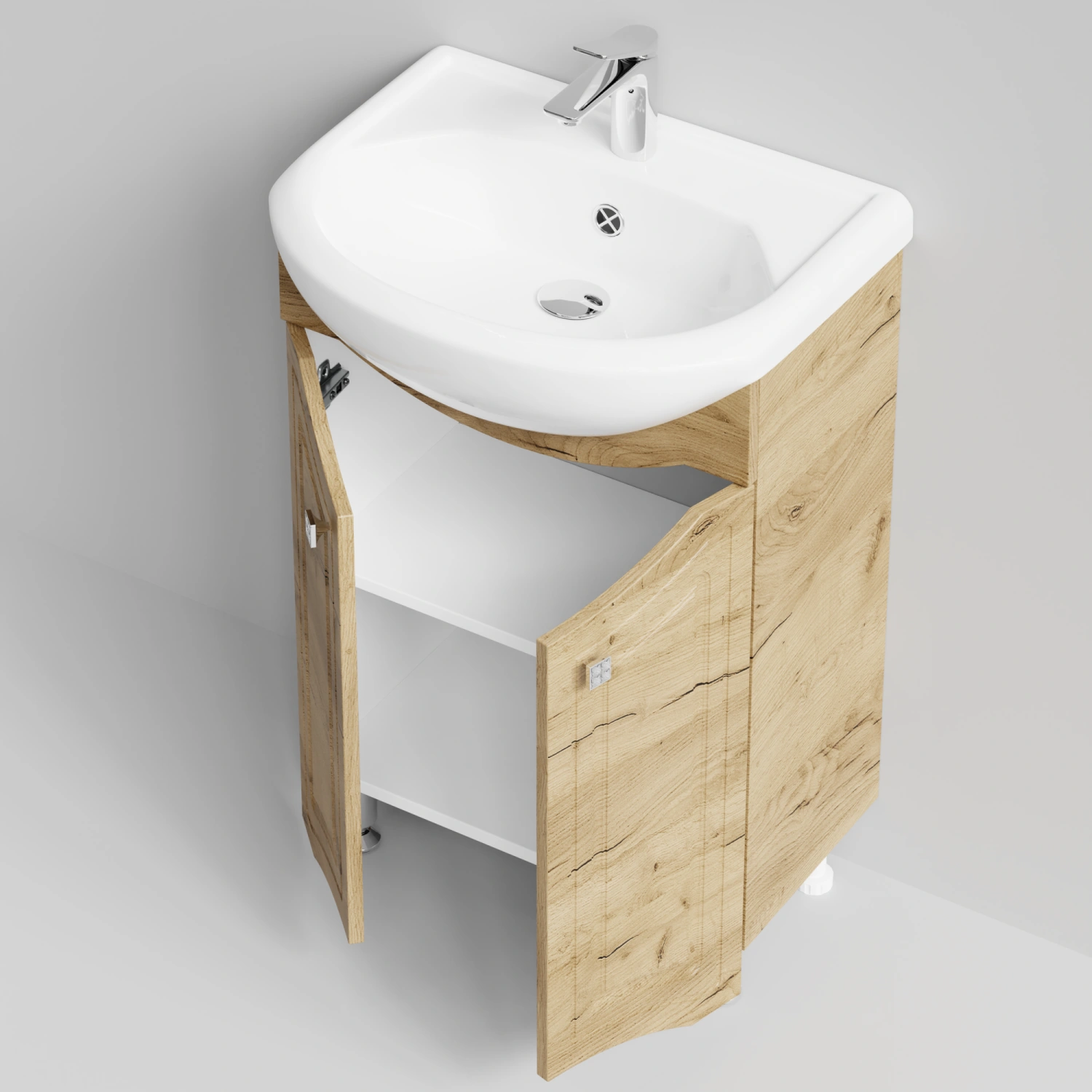 Тумба с раковиной Адам 55 напольная, Дуб Тортуга