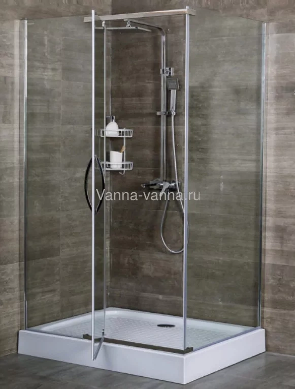 Душевой уголок Alex Baitler AB214-120 120х90 прямоугольный, без поддона, прозрачное стекло, хром