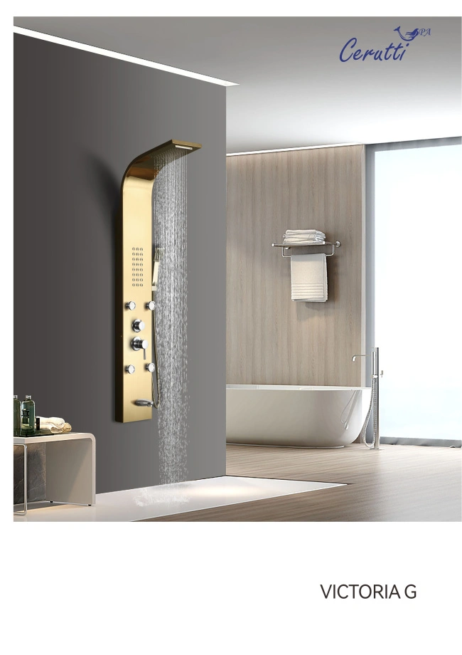 Душевая панель Ceruttispa VICTORIA G CT9978 золото