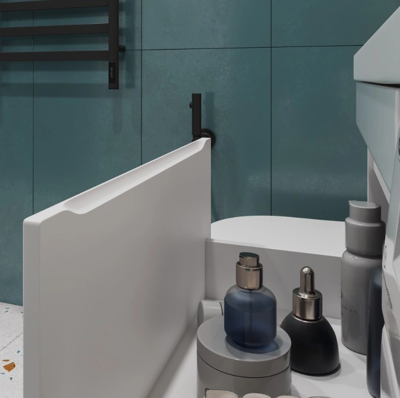 Тумба подвесная Vigo Urban 600-0-1, столешница 120 L, раковина Kamilla 120, 1 ящик, белый