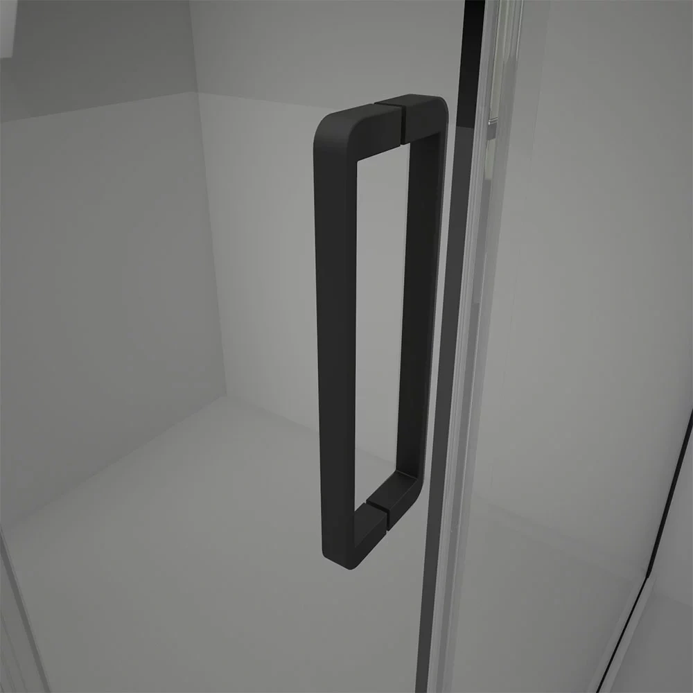 Душевой угол Veconi Rovigo RV-075B, 1700х900х2000 черный матовый, стекло прозрачное