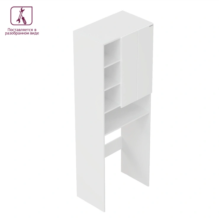 Шкаф-пенал Onika Милтон 67 Нова напольный, для стиральной машины, белый (разборный)