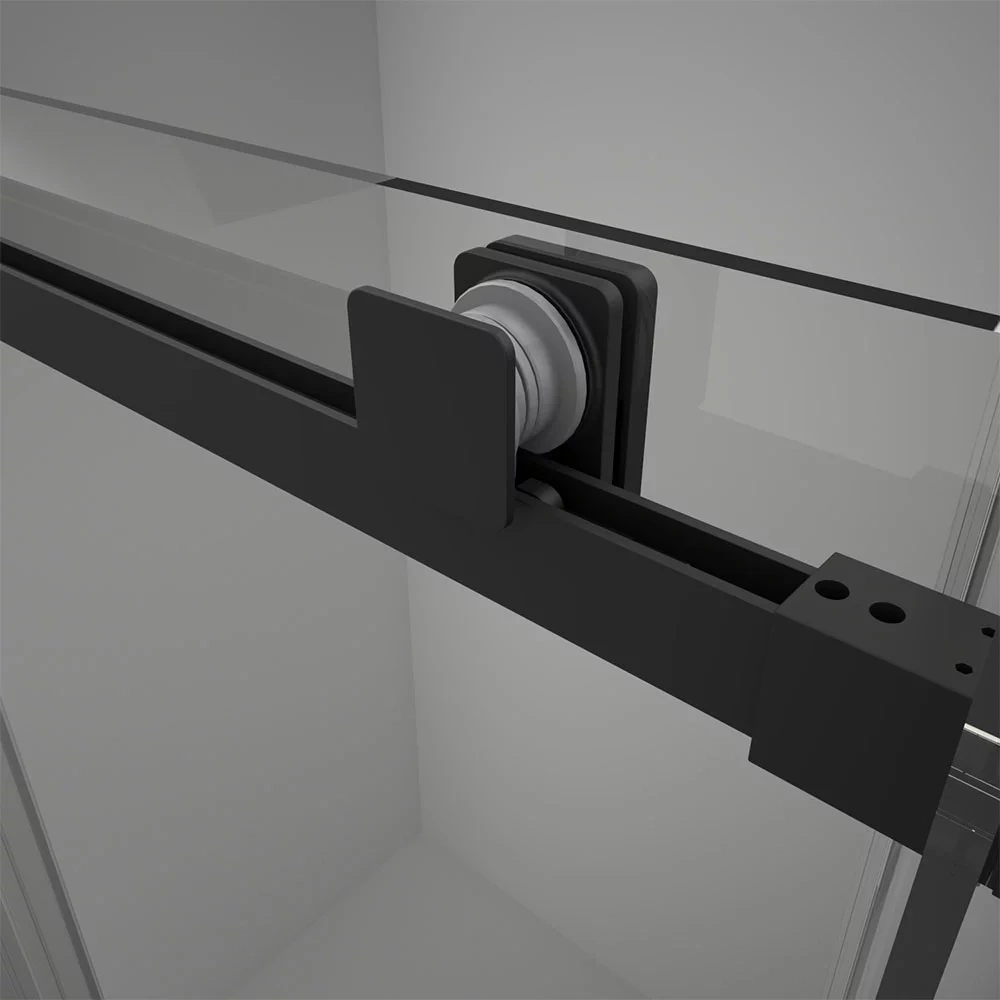 Душевой угол Veconi Rovigo RV-075B, 1700х900х2000 черный матовый, стекло прозрачное