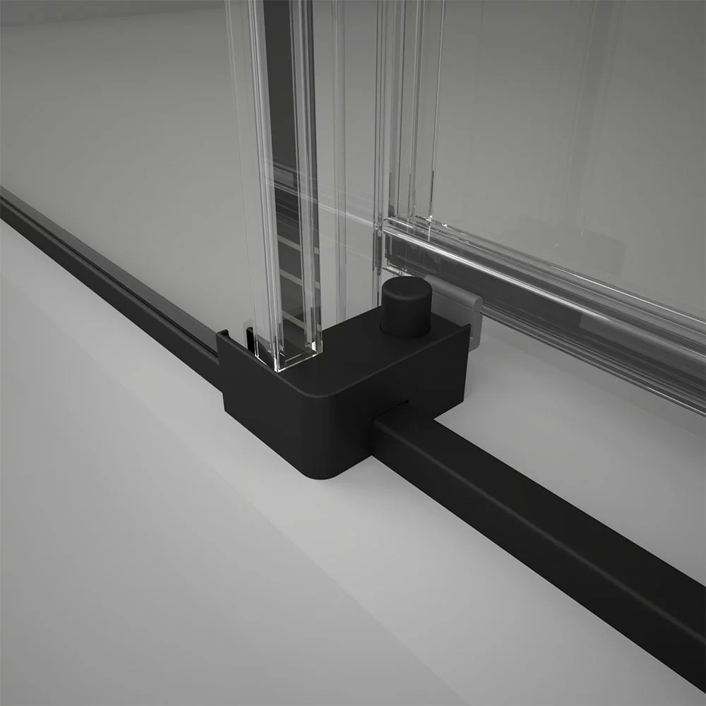 Душевой угол Veconi Rovigo RV-075B, 1700х900х2000 черный матовый, стекло прозрачное