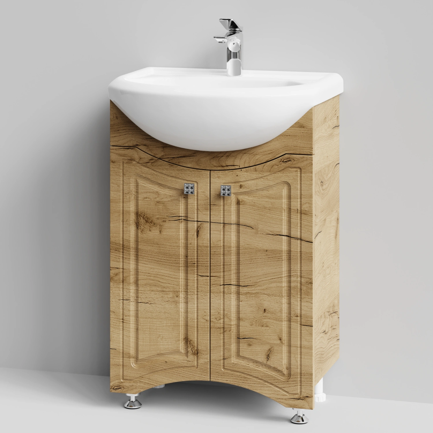 Тумба с раковиной Адам 55 напольная, Дуб Тортуга