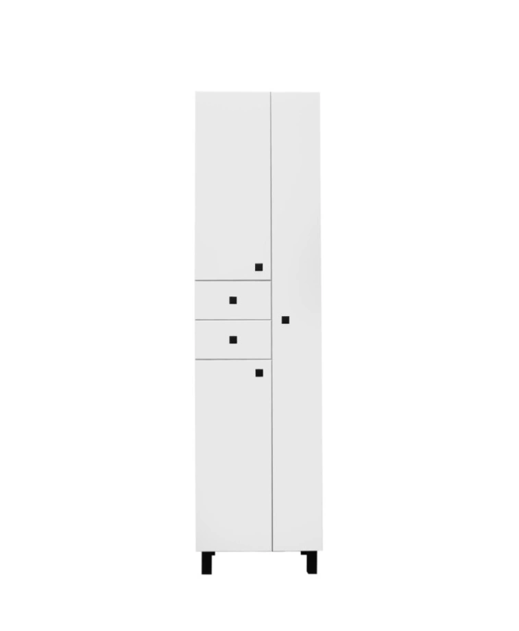 Пенал Runo 50 напольный, матовый белый, правый