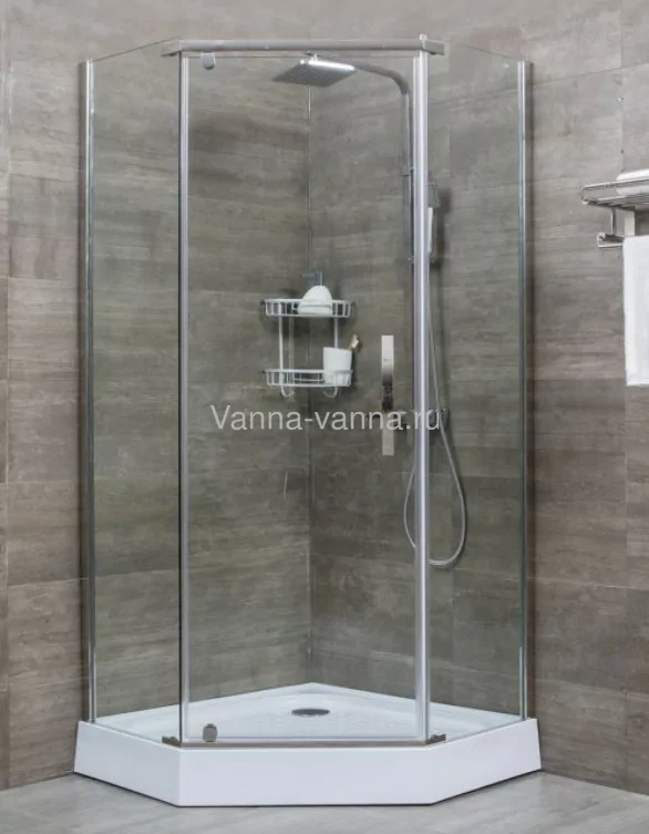Душевое уголок Alex Baitler AB215-90 90х90 пятиугольный, без поддона, прозрачное стекло, хром