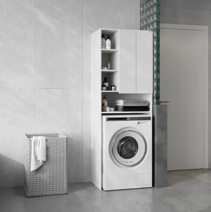 Шкаф-пенал Onika Милтон 67 Нова напольный, для стиральной машины, белый (разборный)