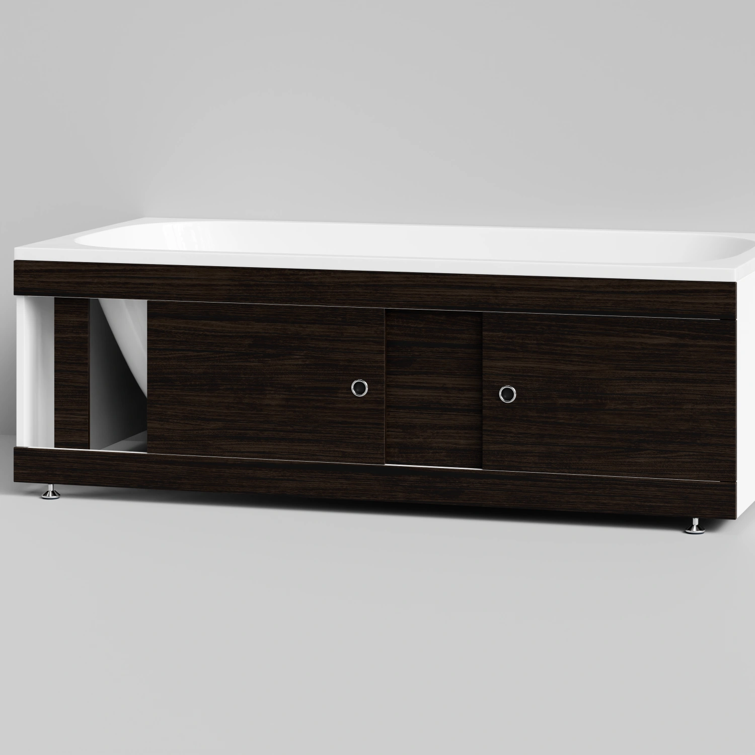 Экран под ванну купе Vod-ok 170 раздвижной венге