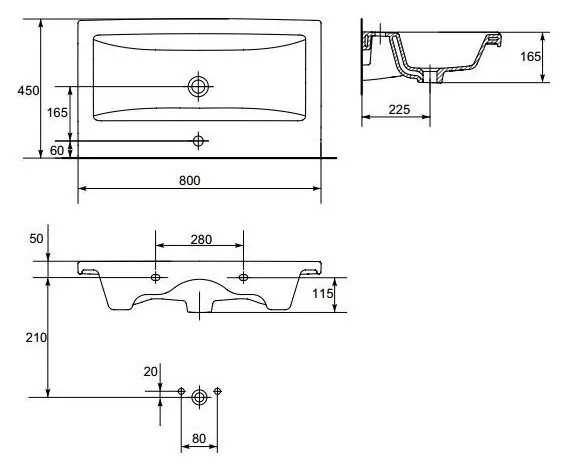 Мебель для ванной Corozo Терра 80 комплект, напольный, графит матовый