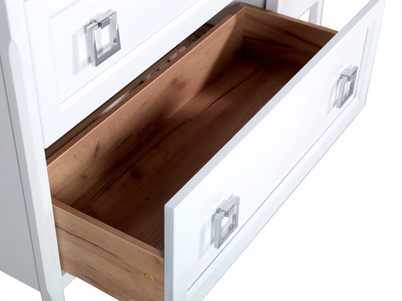 Тумба подвесная 2 ящика ASB Woodline Рома 80 П с раковиной Эйфория 80, белый