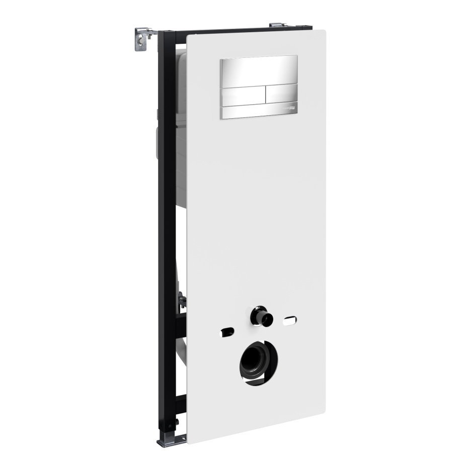 Инсталляция WasserKraft Abens 20TLT.010.ME.WH.CH04 для подвесного унитаза, с кнопкой