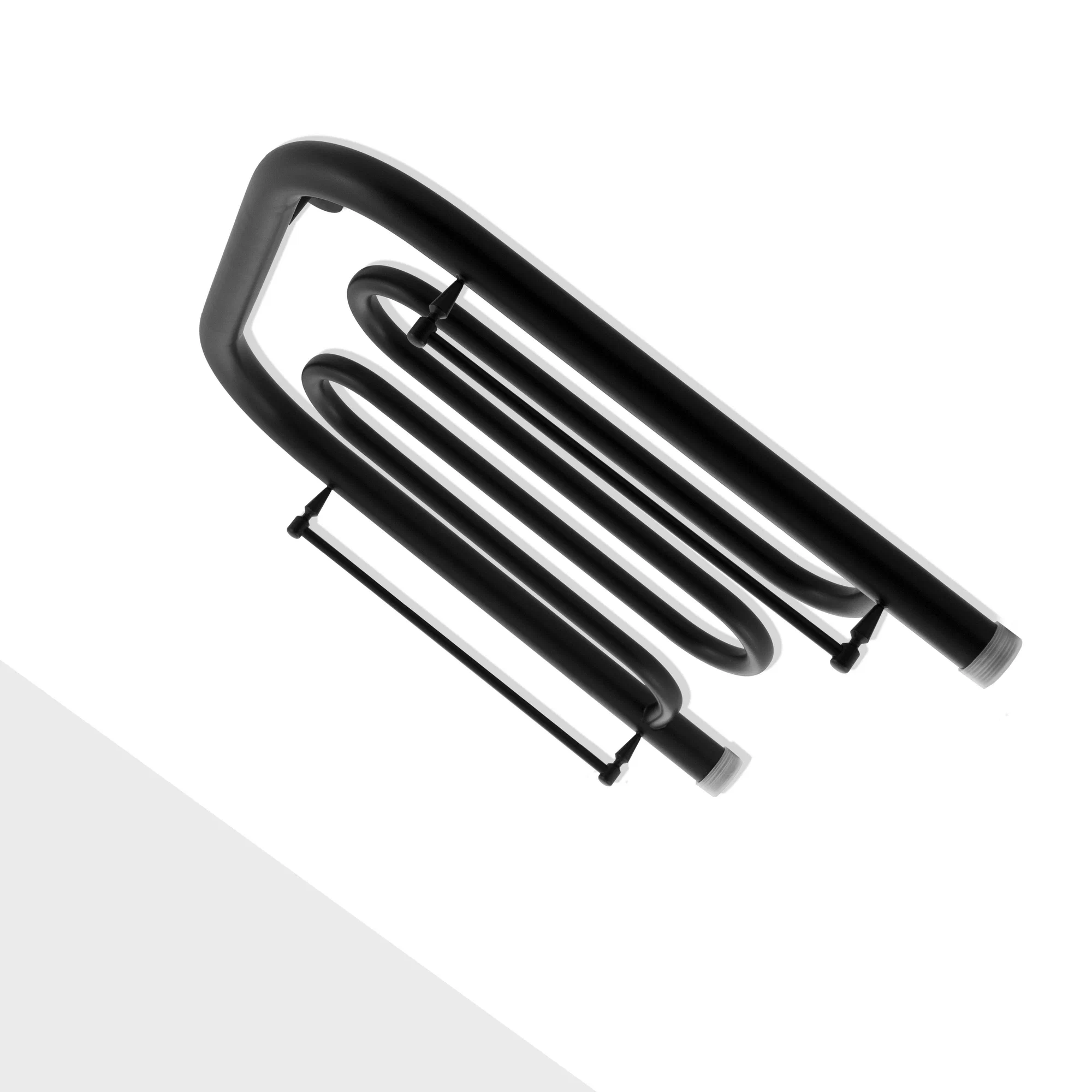 Полотенцесушитель водяной Energy Vega 500x500 черный матовый, с боковым подключением, нержавеющая сталь