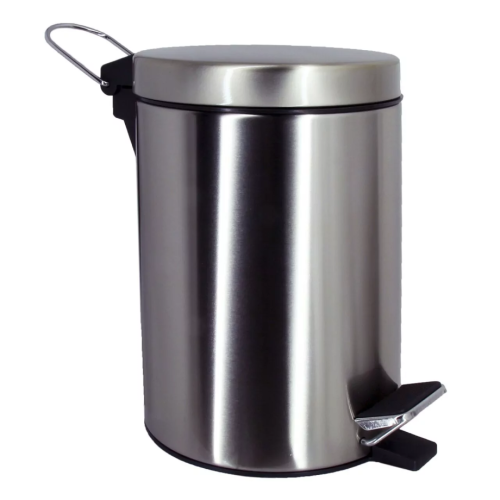 Ведро для мусора WasserKraft K-633 Nickel никель от магазина Vanna-Vanna.ru!