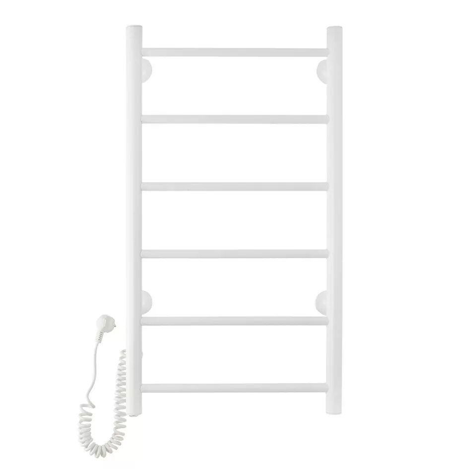 Полотенцесушитель электрический Domoterm Аврора DMT 109-6 40x80 EK L левый, белый матовый