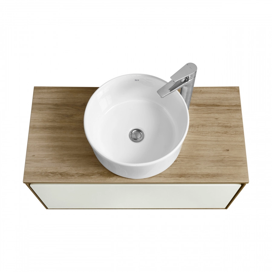 Тумба подвесная AQUATON Либерти 90, столешница, раковина MILA 40х40, дуб эльвезия