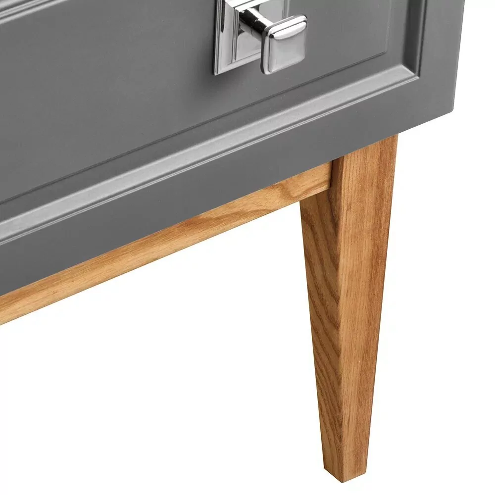 Тумба напольная Asb-Woodline Каталина 100 с раковиной Купер 56, серый